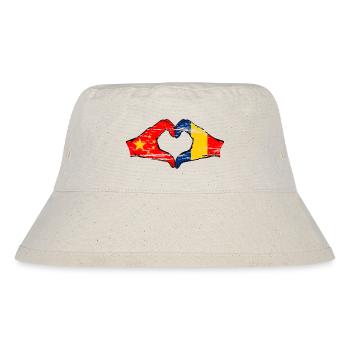 Chine Drapeau Roumanie forme de coeur utilisé - Bob recyclé Stanley/Stella - blanc naturel - Devant