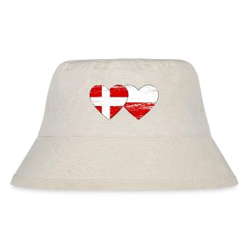Danemark Pologne drapeau coeur utilisé - Bob recyclé Stanley/Stella - blanc naturel - Devant