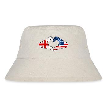 Géorgie États-Unis drapeau mains forme de coeur utilisé - Bob recyclé Stanley/Stella - blanc naturel - Devant