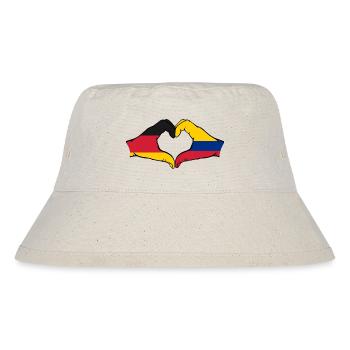 Germany Colombia Flag Hands Heart Shape - Stanley/Stella Recycled Bucket Hat - natural - Front
