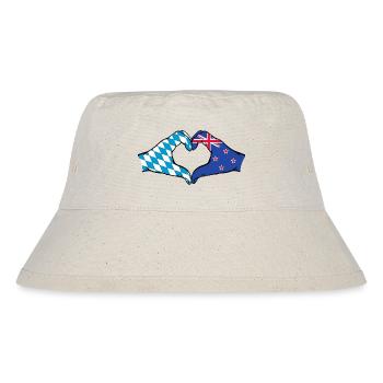 Bavière, Nouvelle-Zélande, drapeau, aiguilles, forme de coeur - Bob recyclé Stanley/Stella - blanc naturel - Devant