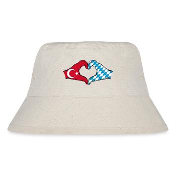 Turkey Bavaria Flag Hands Heart Shape - Stanley/Stella Recycled Bucket Hat - natural - Front