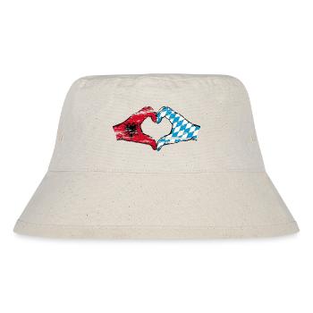 Albania Bavaria Flag Hands Heart Shape Used - Stanley/Stella Recycled Bucket Hat - natural - Front