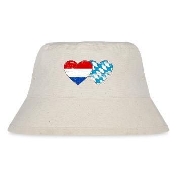 Holland Bavaria Flag Heart Used - Stanley/Stella Recycled Bucket Hat - natural - Front