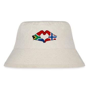 South Africa Norway Flag Hands Heart Shape - Stanley/Stella Recycled Bucket Hat - natural - Front