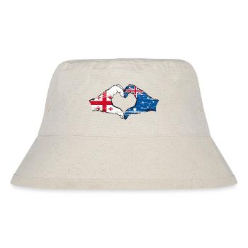 Géorgie Australie Drapeau Mains Coeur Forme Utilisé - Bob recyclé Stanley/Stella - blanc naturel - Devant