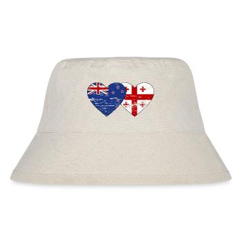 Nouvelle-Zélande Géorgie drapeau coeur utilisé - Bob recyclé Stanley/Stella - blanc naturel - Devant