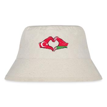 Türkei Belarus Flagge Hände Herzform used - Stanley/Stella recycelter Bucket Hat - Naturweiß - Vorne