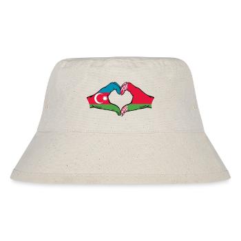 Azerbaijan Belarus Flag Hands Heart Shape - Stanley/Stella Recycled Bucket Hat - natural - Front