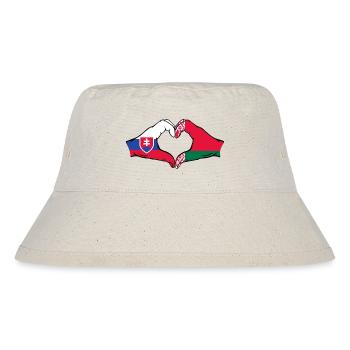 Slowakei Belarus Flagge Hände Herzform - Stanley/Stella recycelter Bucket Hat - Naturweiß - Vorne