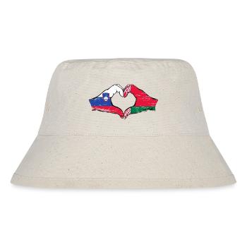 Slovénie Biélorussie drapeau mains forme de coeur utilisé - Bob recyclé Stanley/Stella - blanc naturel - Devant