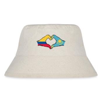 Colombie Kazakhstan drapeau mains forme de coeur - Bob recyclé Stanley/Stella - blanc naturel - Devant