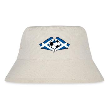 Scotland flag football hands heart shape - Stanley/Stella Recycled Bucket Hat - natural - Front