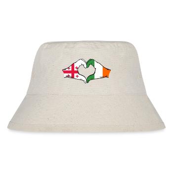 Géorgie Irlande drapeau mains forme de coeur - Bob recyclé Stanley/Stella - blanc naturel - Devant