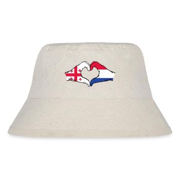 Géorgie Holland drapeau mains forme de coeur - Bob recyclé Stanley/Stella - blanc naturel - Devant