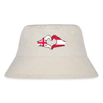 Georgia Austria Flag Hands Heart Shape - Stanley/Stella Recycled Bucket Hat - natural - Front