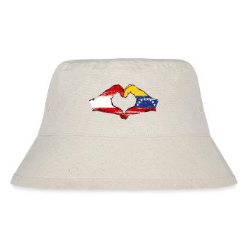 Austria Venezuela Flag Hands Heart Shape used - Stanley/Stella Recycled Bucket Hat - natural - Front