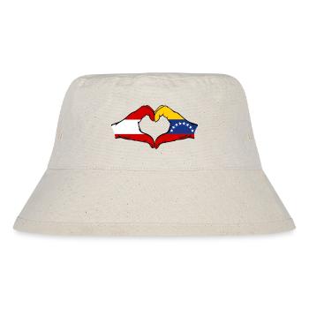 Austria Venezuela Flag Hands Heart Shape - Stanley/Stella Recycled Bucket Hat - natural - Front
