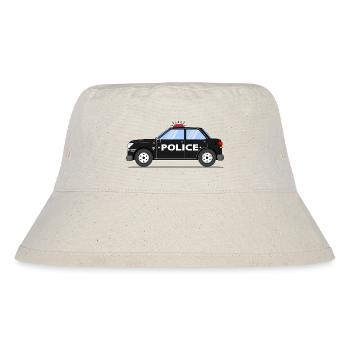 Police car in black Police - Stanley/Stella Recycled Bucket Hat - natural - Front