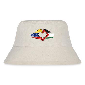 Venezuela Palestine drapeau mains forme de coeur utilisé - Bob recyclé Stanley/Stella - blanc naturel - Devant