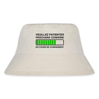 Bitte warten Weiter in Bearbeitung - Stanley/Stella recycelter Bucket Hat - Naturweiß - Vorne