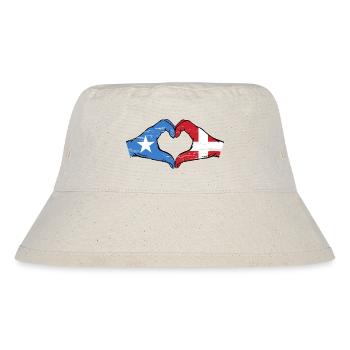 Somalia Denmark flag hands heart shape used - Stanley/Stella Recycled Bucket Hat - natural - Front