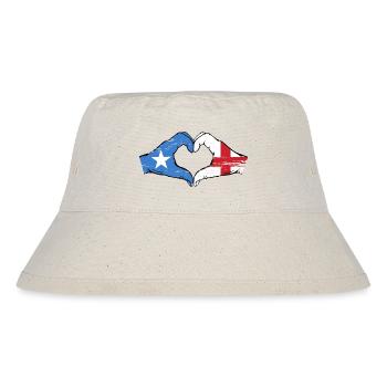 Somalie Angleterre drapeau mains forme de coeur utilisé - Bob recyclé Stanley/Stella - blanc naturel - Devant