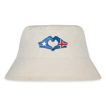 Somalia Island Flag Hands Heart Shape Used - Stanley/Stella Recycled Bucket Hat - natural - Front