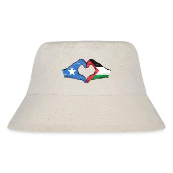 Somalia Palestine Flag Hands Heart Shape Used - Stanley/Stella Recycled Bucket Hat - natural - Front