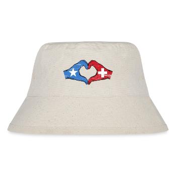 Somalia Switzerland Flag Hands Heart Shape Used - Stanley/Stella Recycled Bucket Hat - natural - Front