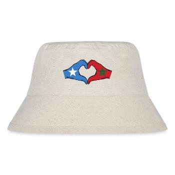 Somalia Morocco Flag Hands Heart Shape - Stanley/Stella Recycled Bucket Hat - natural - Front