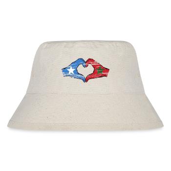 Somalie Maroc Drapeau Mains Coeur Forme Utilisé - Bob recyclé Stanley/Stella - blanc naturel - Devant