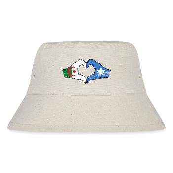Algeria Somalia Flag Hands Heart Shape Used - Stanley/Stella Recycled Bucket Hat - natural - Front