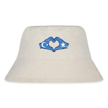 Uyghur Somalia Flag Hands Heart Shape Used - Stanley/Stella Recycled Bucket Hat - natural - Front