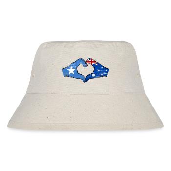 Somalia Australia flag hands heart shape used - Stanley/Stella Recycled Bucket Hat - natural - Front