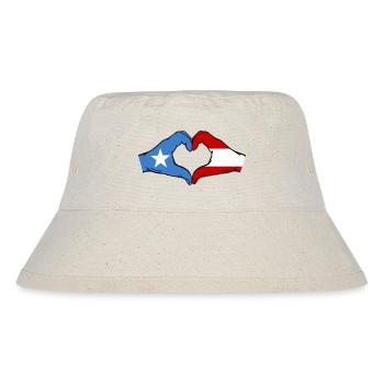 Somalia Austria Flag Hands Heart Shape - Stanley/Stella Recycled Bucket Hat - natural - Front
