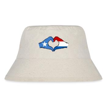 Somalia Holland Flag Hands Heart Shape - Stanley/Stella Recycled Bucket Hat - natural - Front