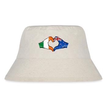Irlande Nouvelle-Zélande drapeau mains forme coeur utilisé - Bob recyclé Stanley/Stella - blanc naturel - Devant