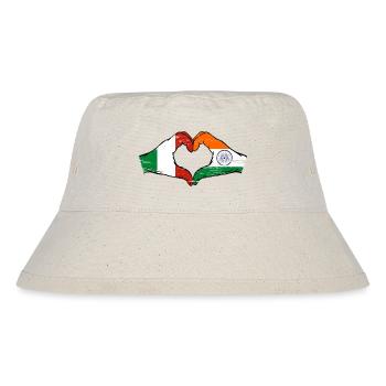 Italy India Flag Hands Heart Shape Used - Stanley/Stella Recycled Bucket Hat - natural - Front