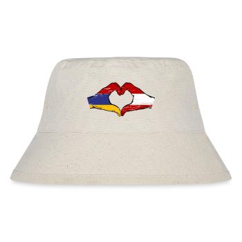Armenia Austria Flag Hands Heart Shape Used - Stanley/Stella Recycled Bucket Hat - natural - Front