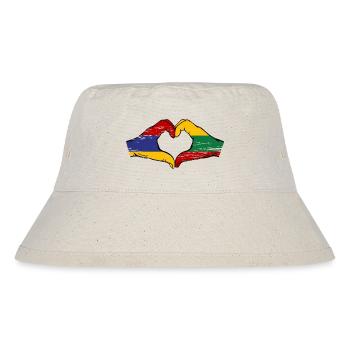 Armenia Lithuania Flag Hands Heart Shape Used - Stanley/Stella Recycled Bucket Hat - natural - Front