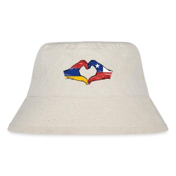 Arménie Chili drapeau mains forme de coeur utilisé - Bob recyclé Stanley/Stella - blanc naturel - Devant