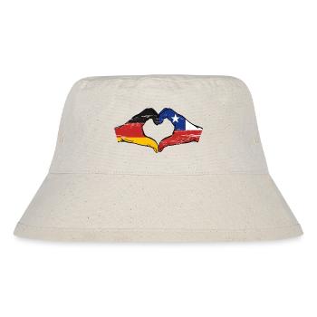 Allemagne Chili Drapeau Mains Coeur Forme Utilisé - Bob recyclé Stanley/Stella - blanc naturel - Devant