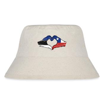 Estonie Chili drapeau mains forme de coeur utilisé - Bob recyclé Stanley/Stella - blanc naturel - Devant