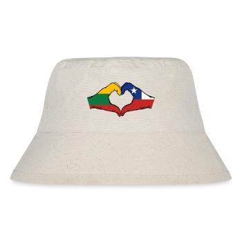 Lituanie Chili Drapeau Mains Coeur Forme - Bob recyclé Stanley/Stella - blanc naturel - Devant