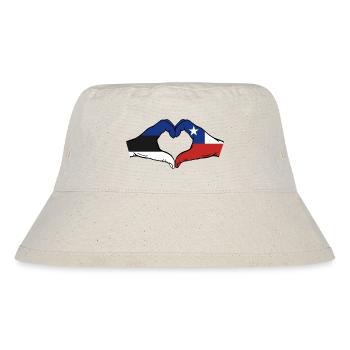 Estonie Chili Drapeau Mains Coeur Forme - Bob recyclé Stanley/Stella - blanc naturel - Devant
