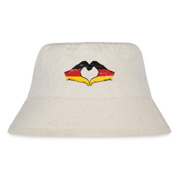 Germany Flag Hands Heart Shape Used - Stanley/Stella Recycled Bucket Hat - natural - Front