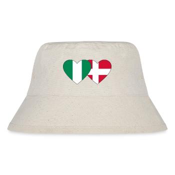 Nigeria Denmark Flag Heart - Stanley/Stella Recycled Bucket Hat - natural - Front