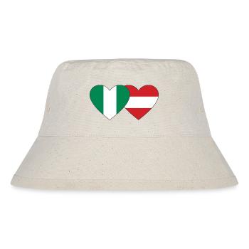 Nigeria Autriche Drapeau Coeur - Bob recyclé Stanley/Stella - blanc naturel - Devant
