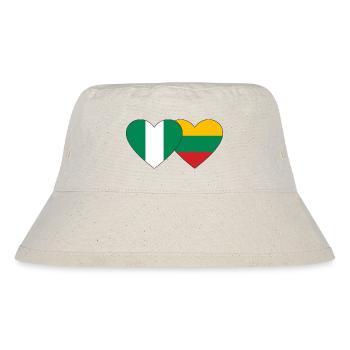 Nigeria Lithuania Flag Heart - Stanley/Stella Recycled Bucket Hat - natural - Front